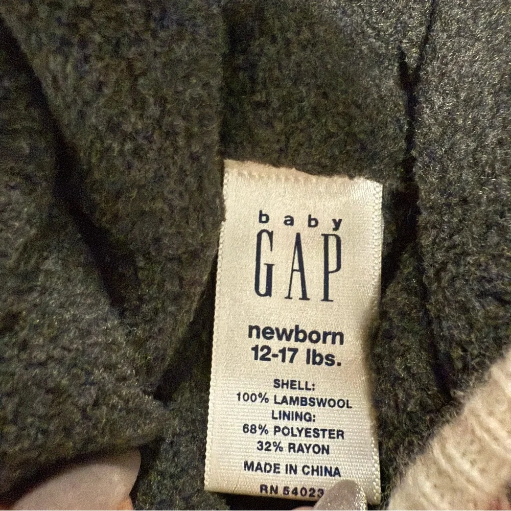 Gap‎ Baby 100% Lambswool Button Front Fair Isle Nepali Design Jacket Coat Hooded